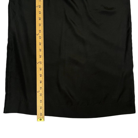 Uniqlo Silky Colorblock Short Sleeve Midi Shirt Dress Navy Black S - Picture 8 of 9